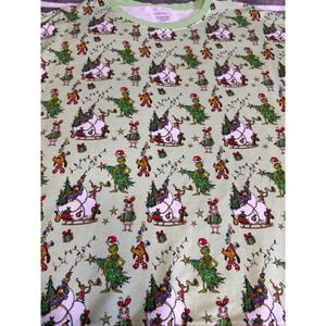 Grinch Christmas Tree Print Tunic 3XL Bamboo Viscose Cotton Blend Vintage Vibe